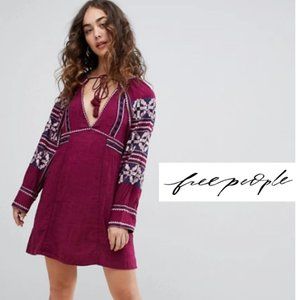 Free People All My Life Embroidered Dress Medium